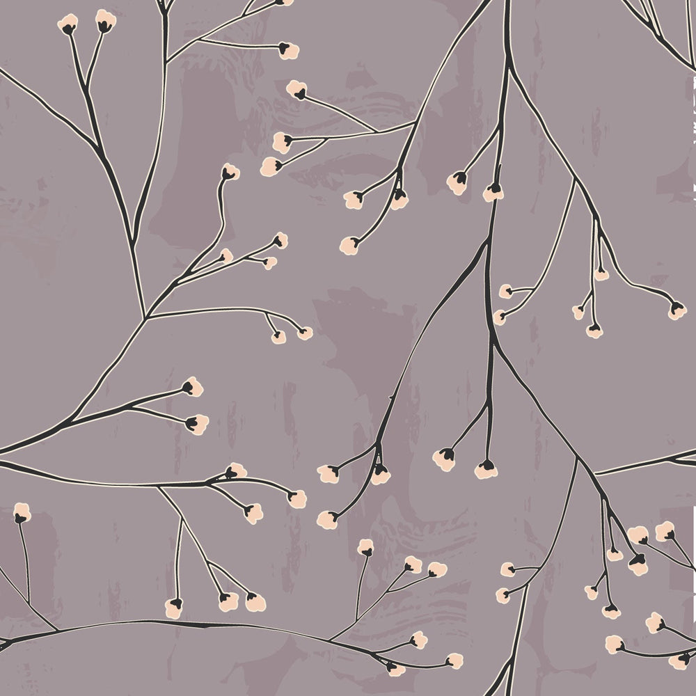 Aseatic Flower Gossamer Garden Taupe Grey
