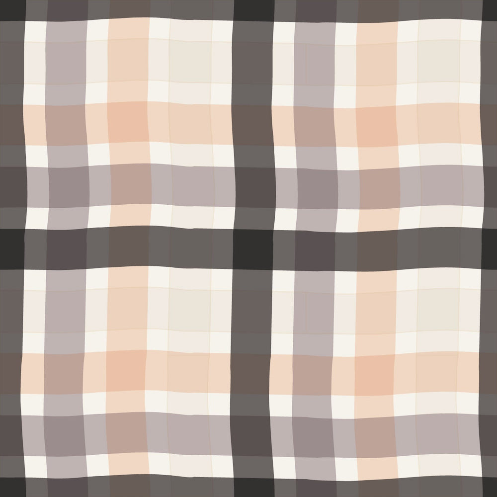 Aseatic Plaid Gossamer Garden Taupe Grey