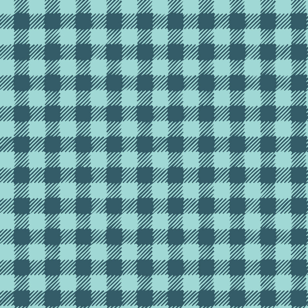 Scratchy Gingham Mediterranea - Bleached Aqua