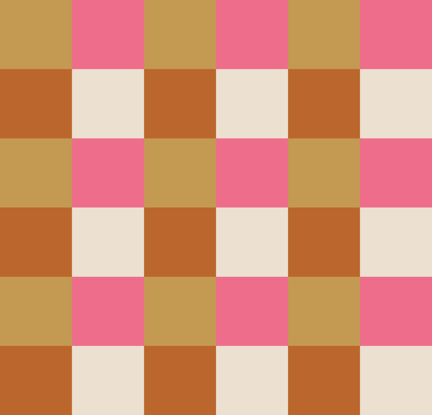 Simple Gingham Gingham Amber Haze - Raspberry