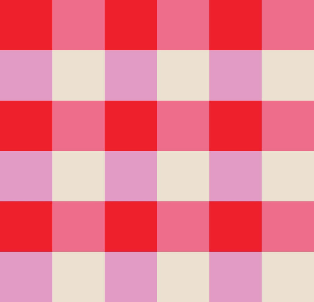 Simple Gingham Dopamine Drift Pink