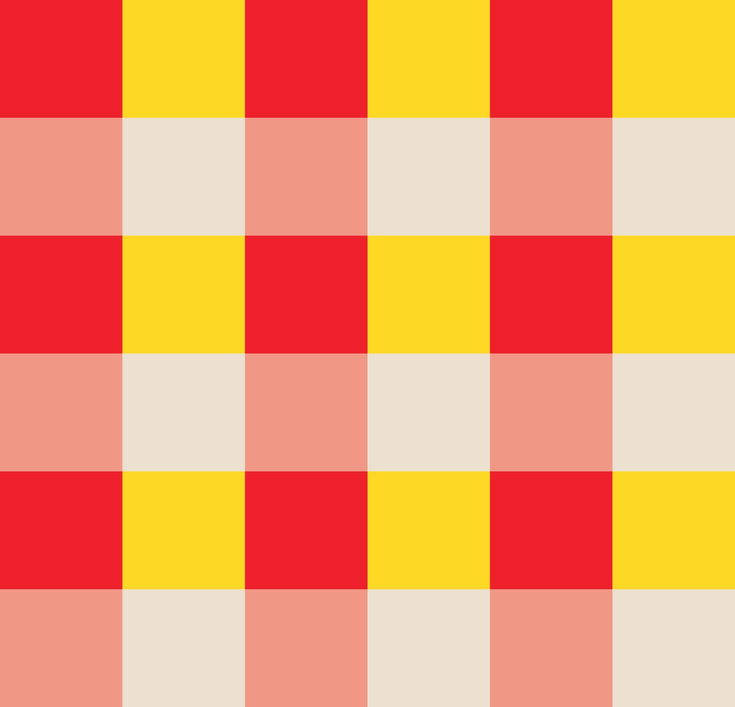 Simple Gingham  Dopamine Drift Yellow & Red
