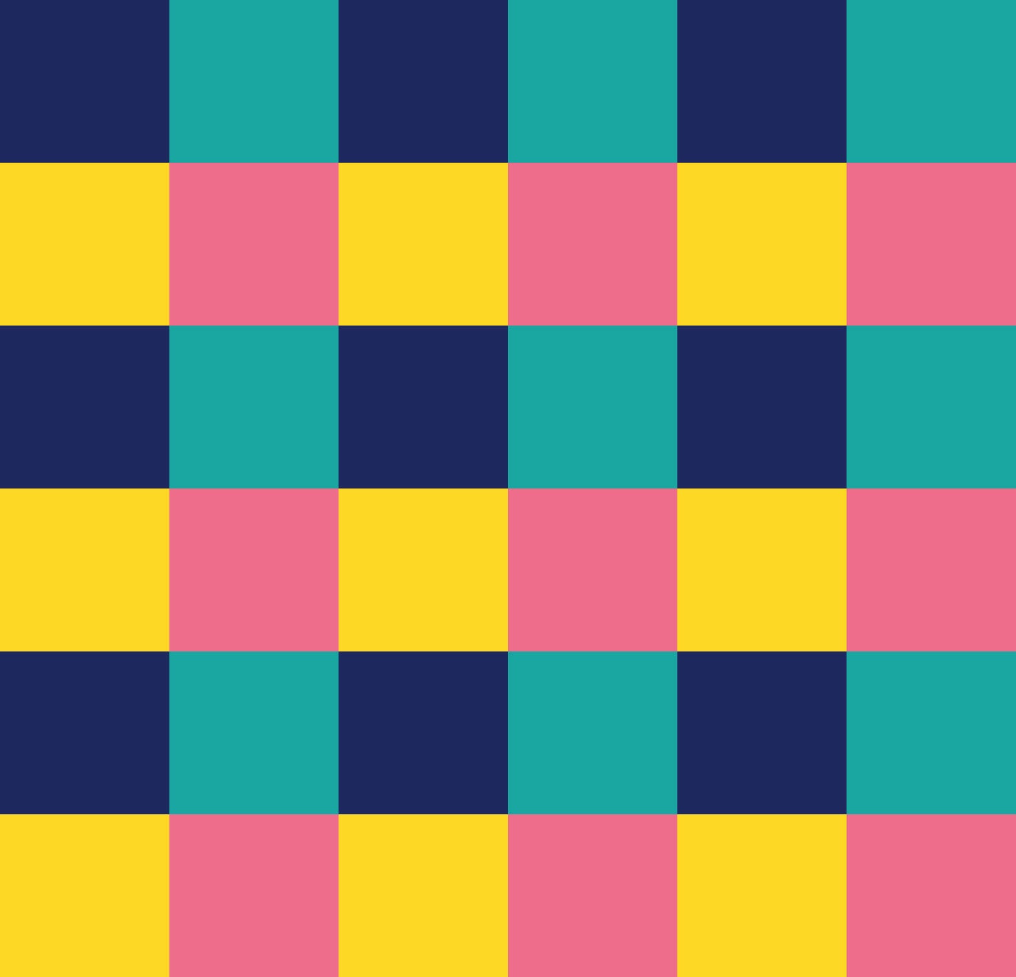 Simple Gingham Hyper Fuchsia Blue