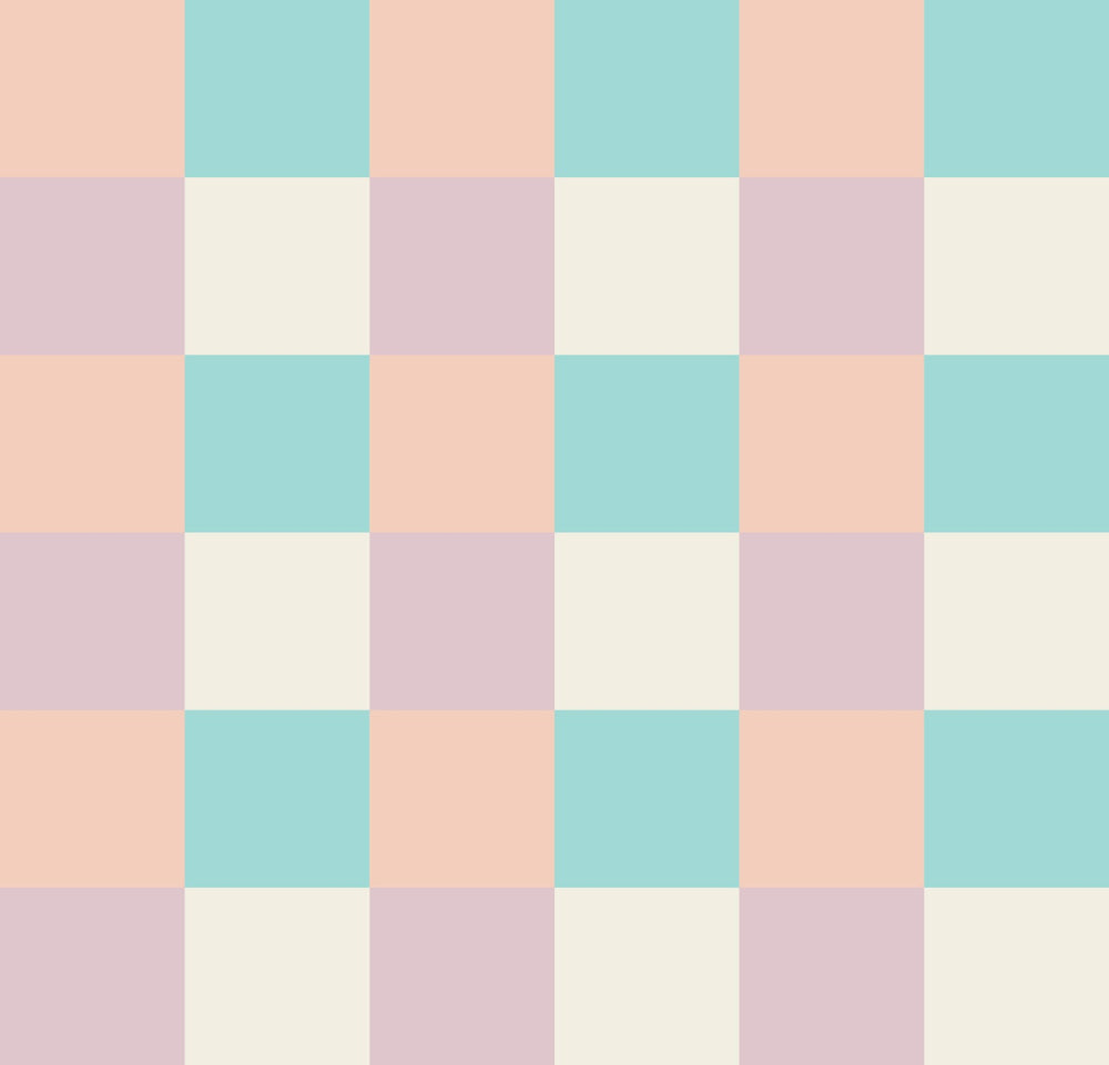 Simple Gingham Whizz Fizz Bleached Aqua